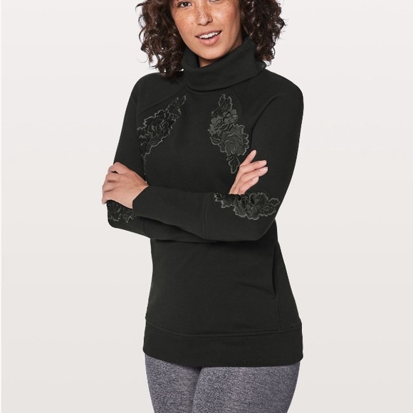 lululemon athletica Sweaters - Lululemon Embroidered Floral Sweatshirt